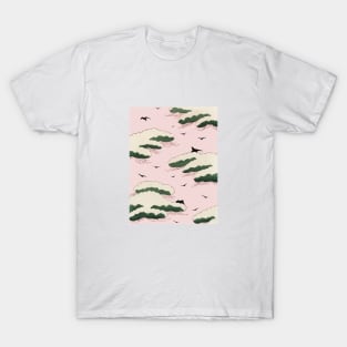 Pink Japanese Cloud Preppy Maximalist Y2K Design T-Shirt